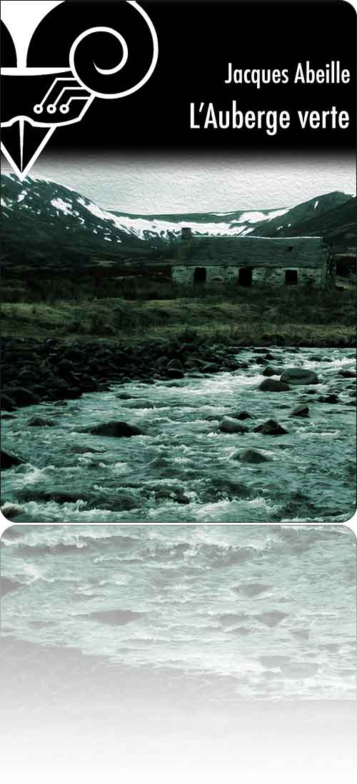 couverture présentant la photographie d'une auberge verte dans un décor de torrent et de montagne