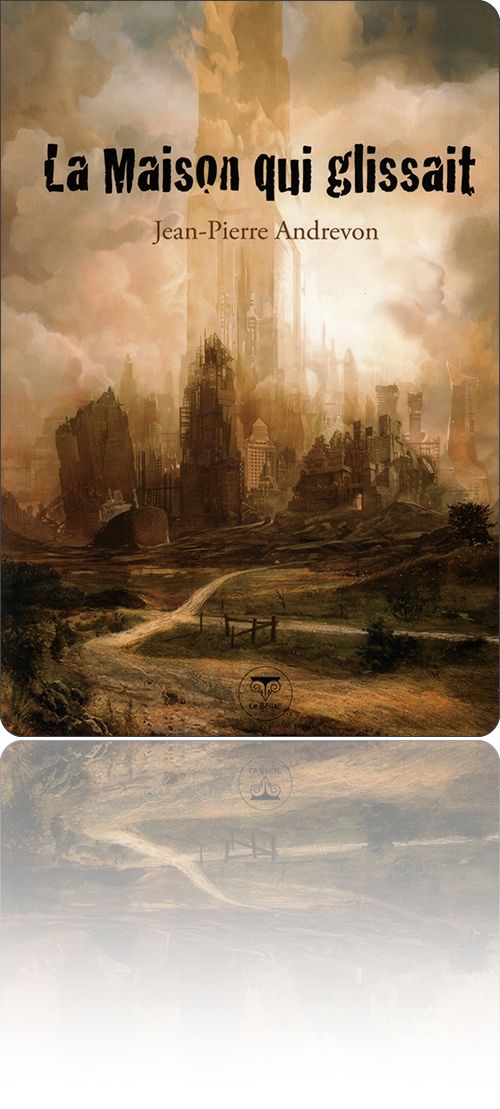 couverture représentant une immense tour dans une forte brume, entourée de bâtiments entassés à l'aspect déliquescent