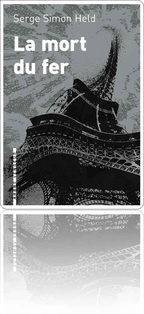 couverture dans les tons argent représentant la tour Eiffel qui se gondole