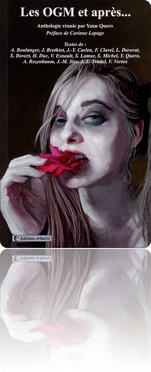 couverture représentant le visage un peu violacé d'une jeune femme qui déguste les pétales d'une fleur