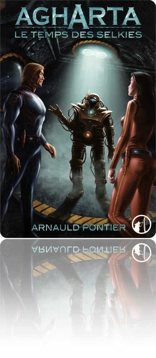 couverture représentant un couple en combinaison ajustée en grande conversation avec un extraterrestre en scaphandre